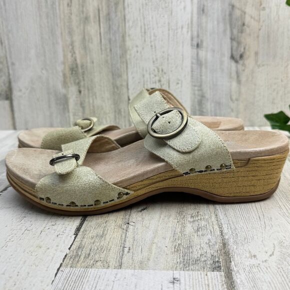 Dansko Manda Slide Wooden Slip on Clogs in Oyster 41/ 10.5 - Picture 7 of 8